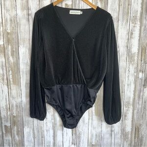 Pants Store Black Ribbed Bodysuit